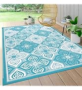 Pauwer Outdoor Rug Waterproof, 5'x8' Reversible Outdoor Plastic Straw Rug, Outdoor Patio Camping ...