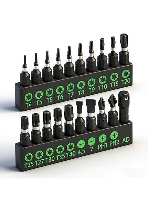 SWANLAKE 20PCS Tamper Resistant Star Bit Set,Torx Bit Set, Impact Grade Security Torx Bits Set,1/...