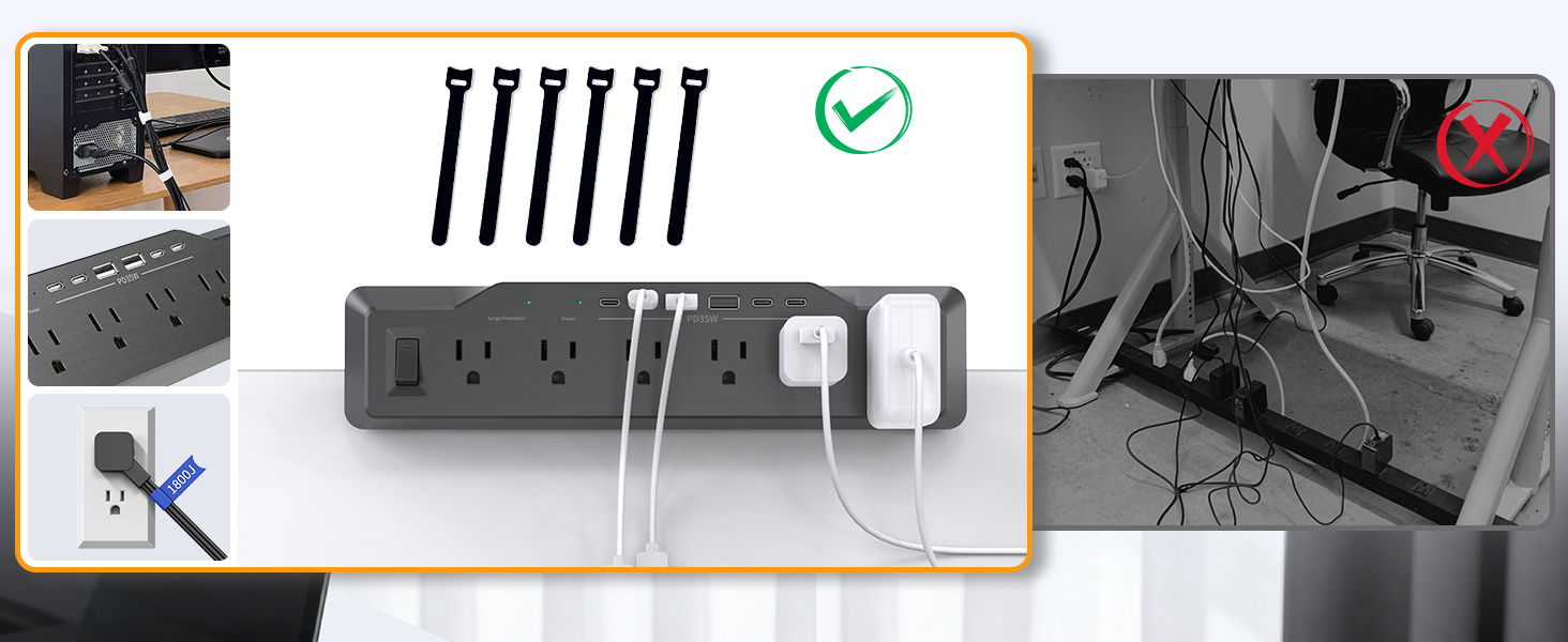 desk mounted power strip