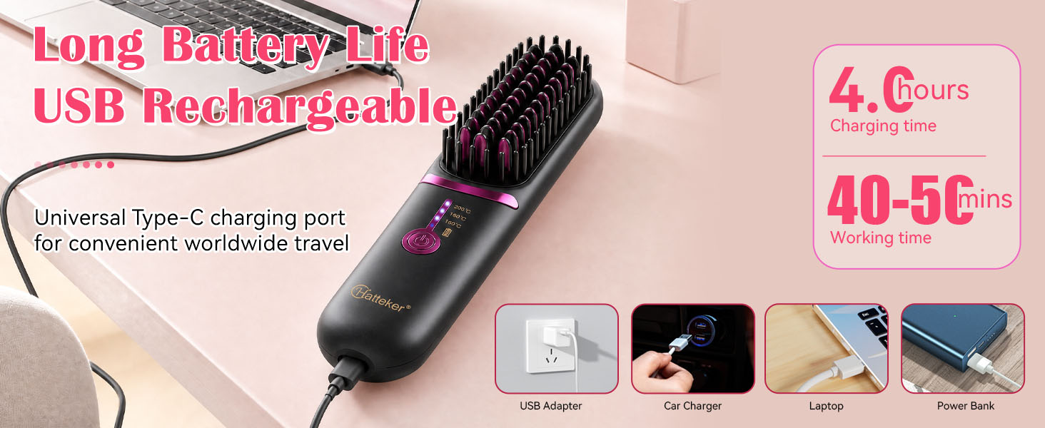 cordless hair brush