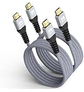 UVOOI 10K 8K HDMI 2.1 Cable 6.6FT 2-Pack, Ultra High Speed HDMI Cable HDMI Cord 48Gbps (8K@60Hz, ...