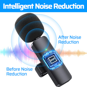 Lavalier Microphone for iphone, Lavalier Microphone for recording, dual wireless microphone