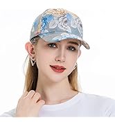 ZLYC Women Fashion Floral Print Baseball Cap Hawaiian Adjustable Snapback Dad Hat