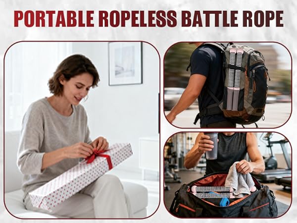 PORTABLE ROPELESS BATTLE ROPE