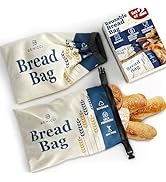 Reusable Bread Bags 2 Pack - Perfect For Storage of Homemade Sourdough Loaf Bread - Extra Large &amp;...
