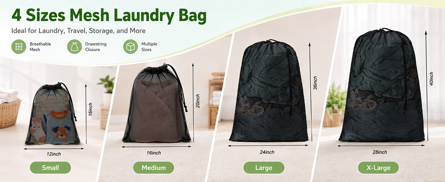 Mesh Laundry Bags, 23 x 34 Inches Heavy Duty Mesh Laundry Bag