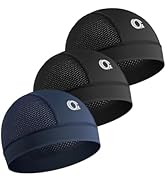 OCQOCQ 3Pcs Breathable Mesh Skull Cap Men Women