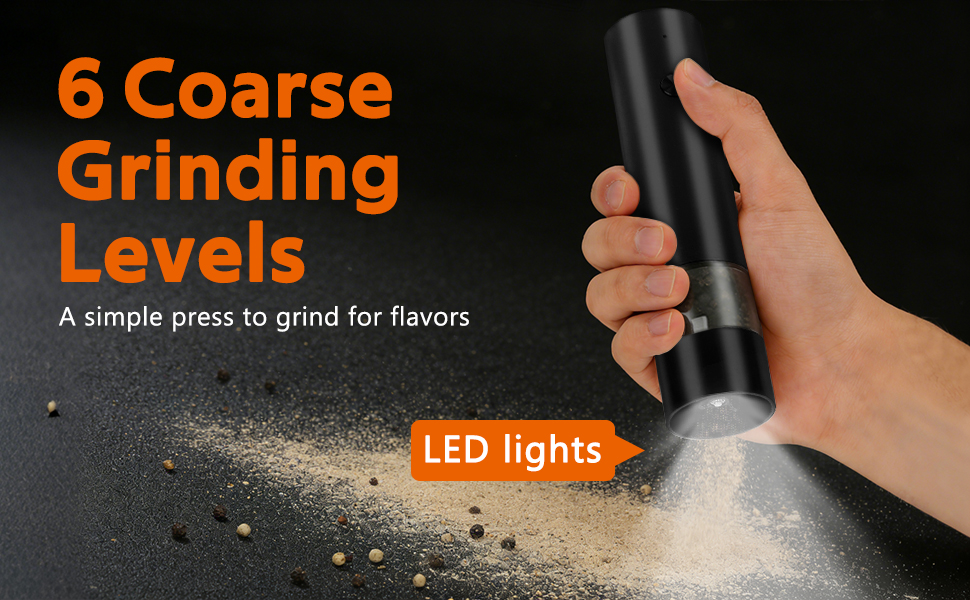 Rechargeable Electric Salt and Pepper Grinder Set