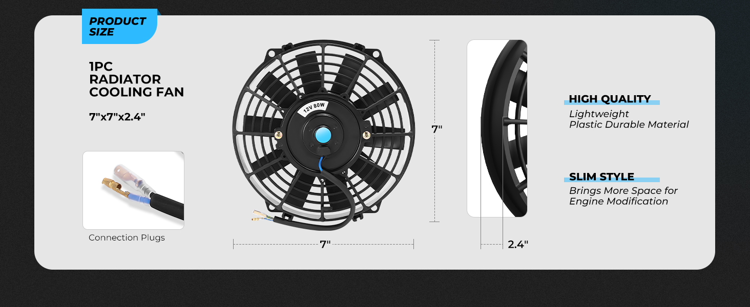 Electric Cooling Slim Radiator Fan