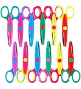 UCEC Craft Scissors Decorative Edge, 12 Pack Crafting Scissors 5 Inch Pattern Scissors, Decorativ...