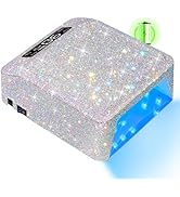 CHRISTINE SHELLY UV Nail Lamp, Rechargeable LED Nail Lamp Sparkly Gel Polish Light 4 Timer Settin...