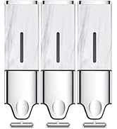 EHORIA 3-in-1 Quadrate Dispensers for The Shower,Shower soap Dispenser,Conditioner Dispenser, Sha...