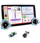 Haudio 10.1" Double Din Car Stereo - Wireless Apple CarPlay/Android Auto, Car Radio with Bluetoot...