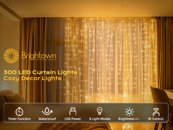 300LED Fairy Curtain Lights