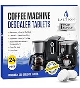 Coffee Machine Descaler Cleaner Tablets 24-Pack | For Keurig, Nespresso, Breville, De Longhi, Mie...