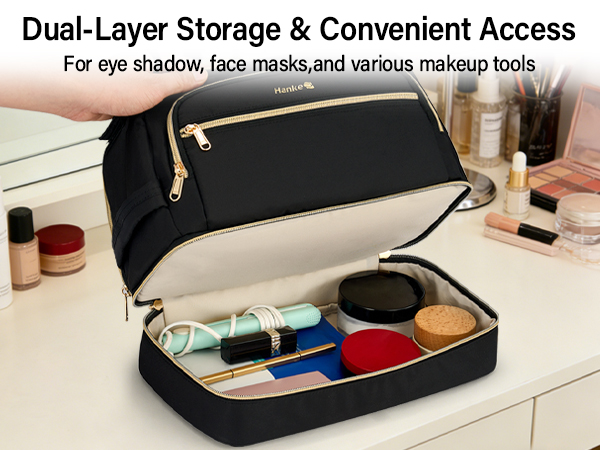 double layer makeup bag double layer cosmetic bag