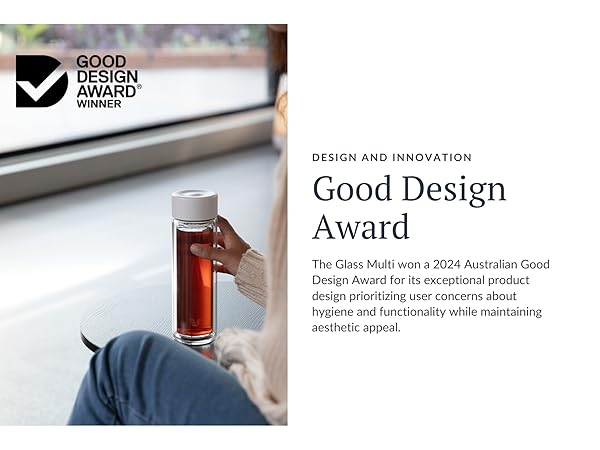 ever vessel glass multi tea flask and water bottle_australian good design award