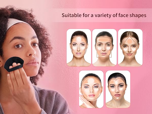 BEAKEY 12pcs Triangle Powder Puffs for Face Powder Makeup Puff for Loose &amp; Cosmetic Foundation