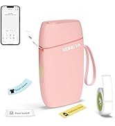 Rongta Mini Label Maker Machine with Tape, Bluetooth Label Printer R5, Portable Wireless Sticker ...
