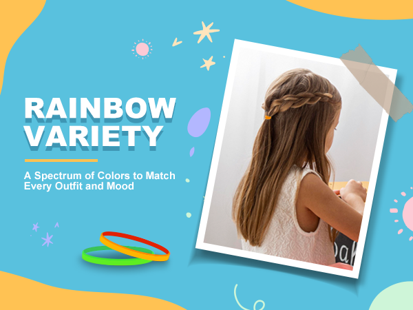 Baby Hair Ties Hair Rubber Bands for Toddler Infants Kids Girls Thin Small Hair Elastics TPU 1500