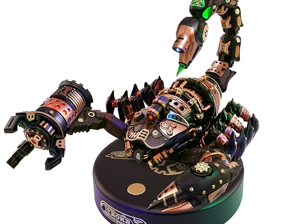 ROKR 3D Metal Model Kits Puzzle for Adults Kids, Steampunk Electric Mechanical Toy, Assembly DIY Gif...