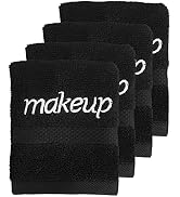 Villa Celestia Black Makeup Towels,100% Soft Cotton Reusable Makeup Wipes Luxury Black Makeup Was...