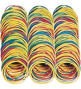 AMUU Rubber Bands 500pcs size 19#19 rubber band Multicolor Small Rubber Bands for Office School H...