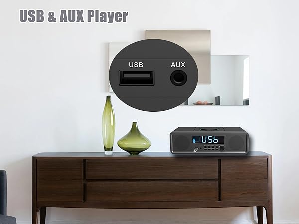usb aux home stereo system