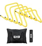 GHB Agility Hurdles 5/10 Pack Speed Agility Training Hurdles, Detachable Sturdy Hurdles Training ...