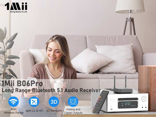 B06Pro Bluetooth Receiver for Home Stereo