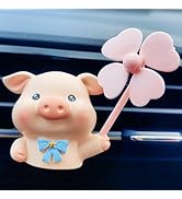 Cute Car Air Freshener Vent Clips, 3D Animal with Mini Fan Diffuser Vent Clip, Air Conditioning D...
