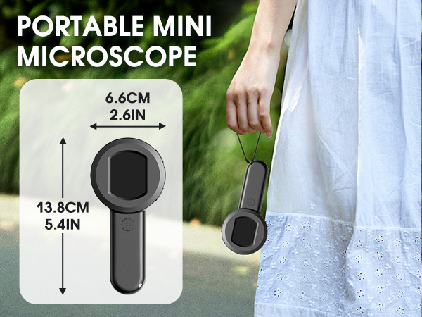 100X Pocket Handheld Mini Portable Digital Microscope Kid Adult Screen Lights Coin Trichomes Jewelry