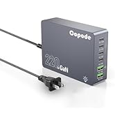 220W USB C Charger Block, 6-Port GaN USB C Charging Station PD 100W PC Laptop Fast Charger Adapte...