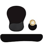 WINTOJO Wrist Rest Support for Mouse Pad Keyboard Set Circle Coaster Gaming Mouse Pad Ergonomic G...