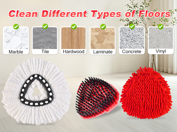 Mop Heads Replacements compatible with O-Cedar EasyWring 1 Tank Spin Mop System