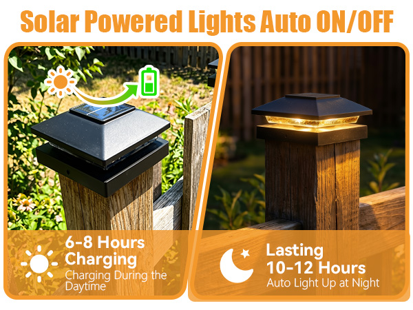 solar post cap lights