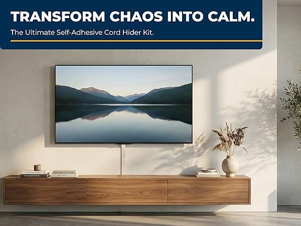 cord cover wall mounted tv wire hider cable raceway