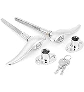 Akozon Car Outside Locking Door Handles Stainless Steel Fit for Ford 3 Window Coupe 1932 1933 1934