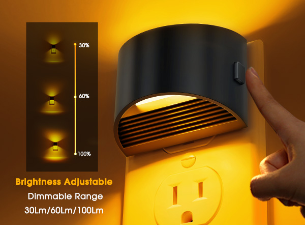 dimmable night light plug in