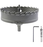 Rannb Hole Saw Carbide Hole Cutter 5"/127mm Cutting Dia for Stainless Steel Sheet and Metal