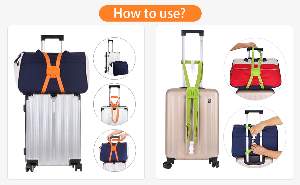 luggage strap bungee trolley sleeve attachment
