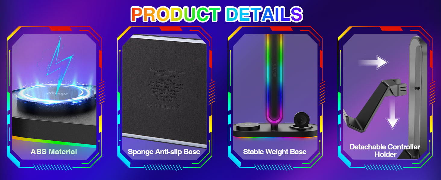 Headphone Stand with Controller Holder