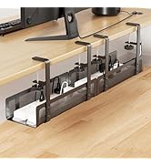 [Upgraded] 2 Pack Cable Management Under Desk Tray, Xpatee 27.6