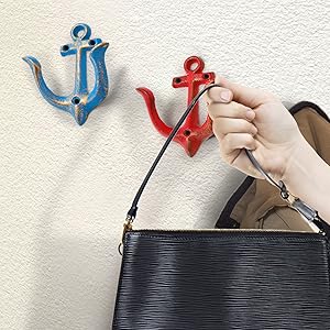 Yarlung 4 Pack Vintage Nautical Anchor Design Wall Hooks