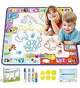 YEEBAY Water Doodle Mat,Learing Toys for 2,3,4 Year Old Girls/Boys - Mess Free Painting Writing D...