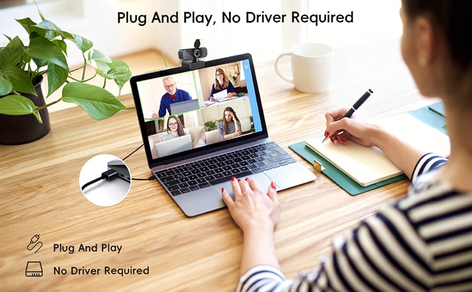 plug and play pc camera for desktop laptop and monitor use