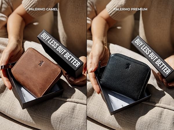 camel leather wallet, silver antique wallet, emboss black clutch, RFID zip purse