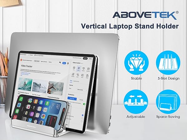 Vertical Laptop Stand Holder