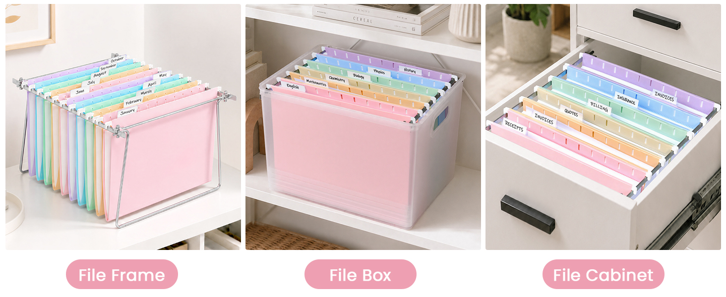 plastic hanging file folders
