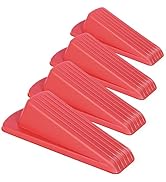4 Pack Premium Rubber Door Stoppers Wedge, Door Stops for Carpet Heavy Duty Door, for Bottom of D...